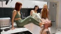28483  PP的新作，Kira&amp;Sofi&amp;Agma三女S原味汗臭棉袜脚踩脸