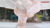 31566  【BeautyCrushArt】小霏蕾丝白袜和白布鞋碾踩鲫鱼