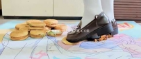 33068  小皮鞋白丝踩汉堡炸鸡